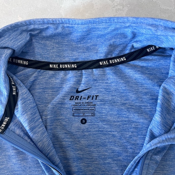 Nike Dry-Fit Quarter Zip Jacket heather blue size Small - Picture 2 of 7